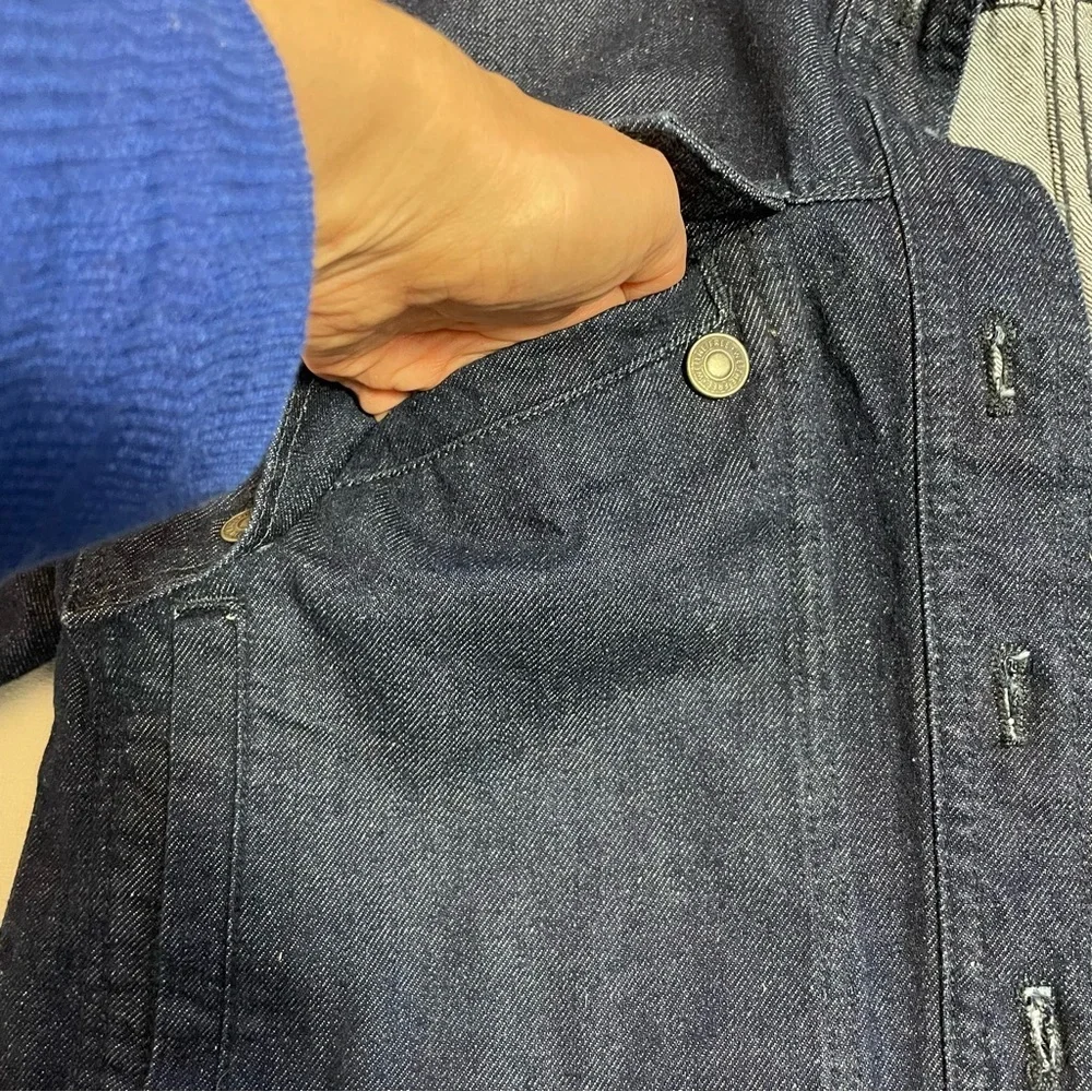 New Free People Casey Denim Blue Jacket Size XS - Picture 14 of 14